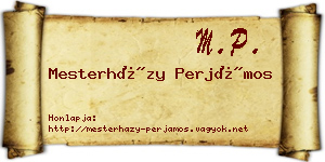 Mesterházy Perjámos névjegykártya